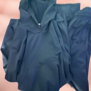 Black Hoodie and Sweatpants Set